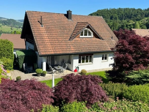 gepflegtes 6.5-Zi.-Einfamilienhaus mit Doppel-Garage und schöner Gartenanlage 1