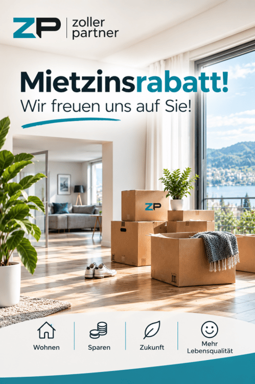 Profitieren Sie von einem grosszügigem Mietzinsrabatt!