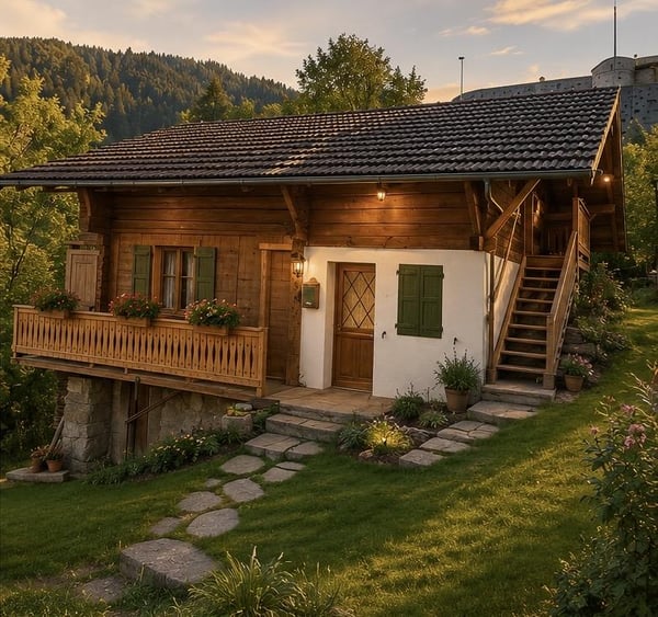Chalet 2.5 pièces entièrement rénové avec jardin ? Vue panoramique ? Troistorrents 2