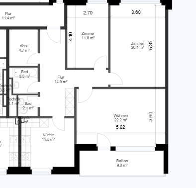 Helle 3.5-Zimmer-Wohnung mit Balkon und Weitsicht in Langwiesen 9