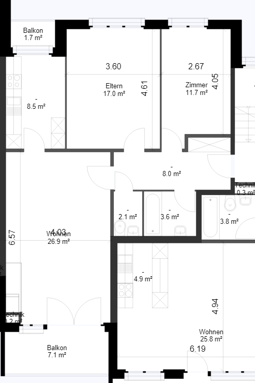 Schöne 3.5-Zimmerwohnung mit Balkon 10