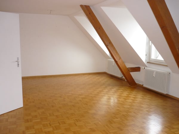 Gemütliche, grosse Altbau-Dachwohnung (15m²) im St. Johann-Quartier 4
