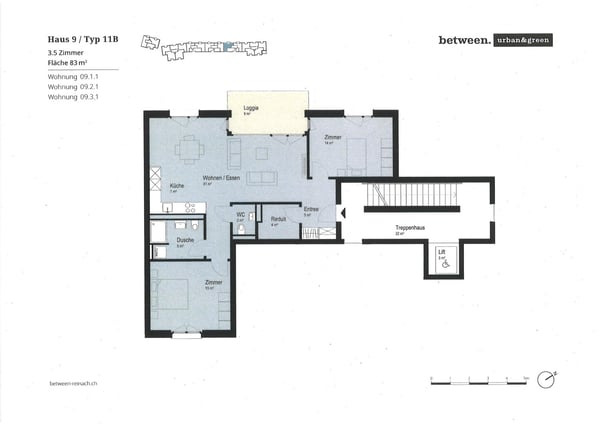Top moderne 3,5-Zimmer-Whg (1.OG) mit Loggia, Lift + eigenem Waschturm 9