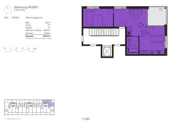 Attraktive 1.5-Zimmer-Wohnung im 2000-Watt-Areal Lenzburg - modern & hell. 5