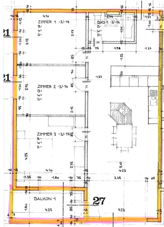 1.5-Zimmerwohnung im 3. OG mit Aussicht ins Grüne nahe Aarau 6