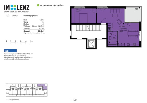 Attraktive 2.5 Zimmerwohnung an Top Lage in Lenzburg 5