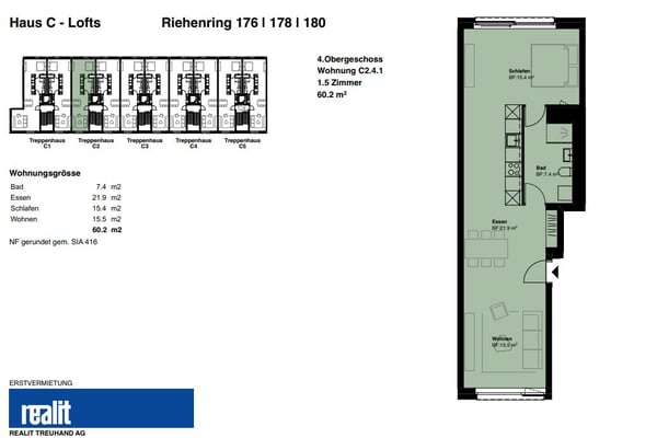 Zentrale 1.5 Zimmerwohnung in urbaner Umgebung 8