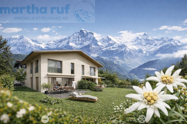 5.5-Zimmer Doppeleinfamilienhaus mit Panorama auf das Jungfraumassiv