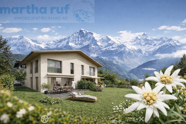 5.5-Zimmer Doppeleinfamilienhaus mit Panorama auf das Jungfraumassiv 1