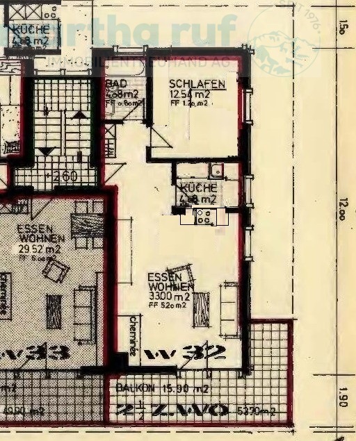 ruhige und moderne 2.5-Zimmer Wohnung OG mit Jungfrausicht 12