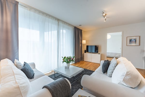 Light modern apartment with own washer/dryer and parking 1
