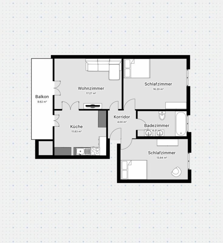 Helle 3.5-Zimmerwohnung in zentraler Lage am Luzernerring