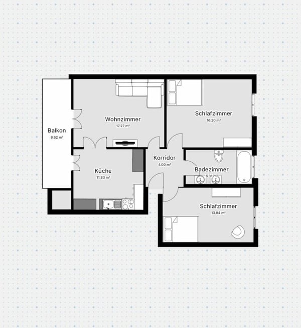 Helle 3.5-Zimmerwohnung in zentraler Lage am Luzernerring 6