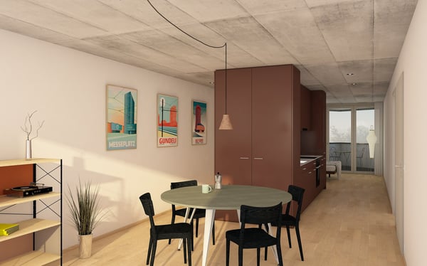 Urbane Loft-Wohnungen mit 20m2 Balkon in Erstvermietung an zentraler Lage 4