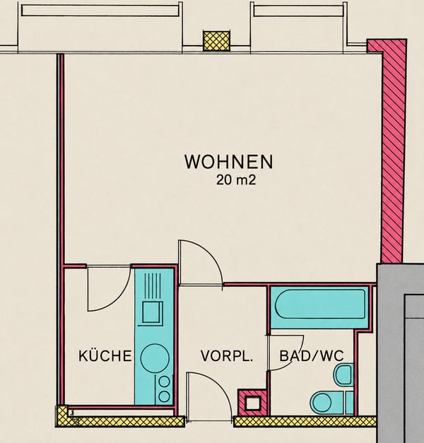 1-Zimmerwohnung an guter Lage nähe Bahnhof SBB mit Balkon 10