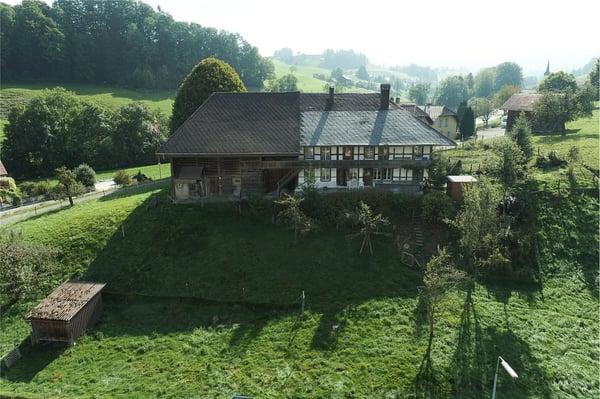Stattliches Bauernhaus - 3 Wohnungen, grosser Oekonomieteil; Baulandreserve. 2
