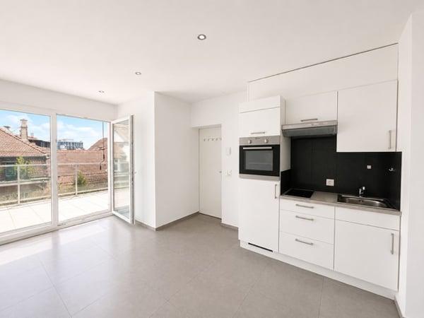 Moderne 1-Zimmer-Dachwohnung mit Balkon und Aussicht in Basel 7