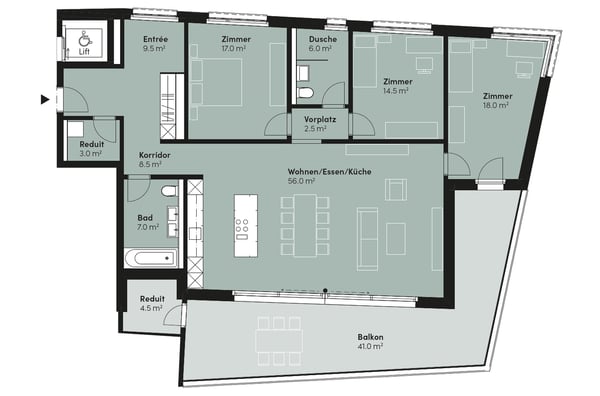 Letzte 1.5-Z.-Wohnungen im verkehrsgünstigen & hochwertigen Neubau «chantier» 2