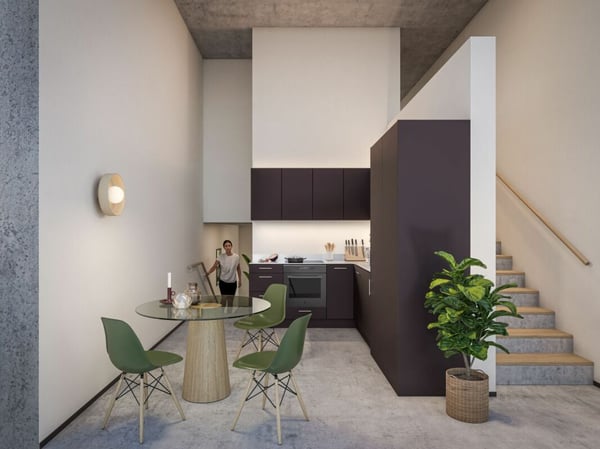 MEINEN-Areal: Kreatives Wohnen und Arbeiten auf drei Ebenen - Splitlevel-Wohnungen