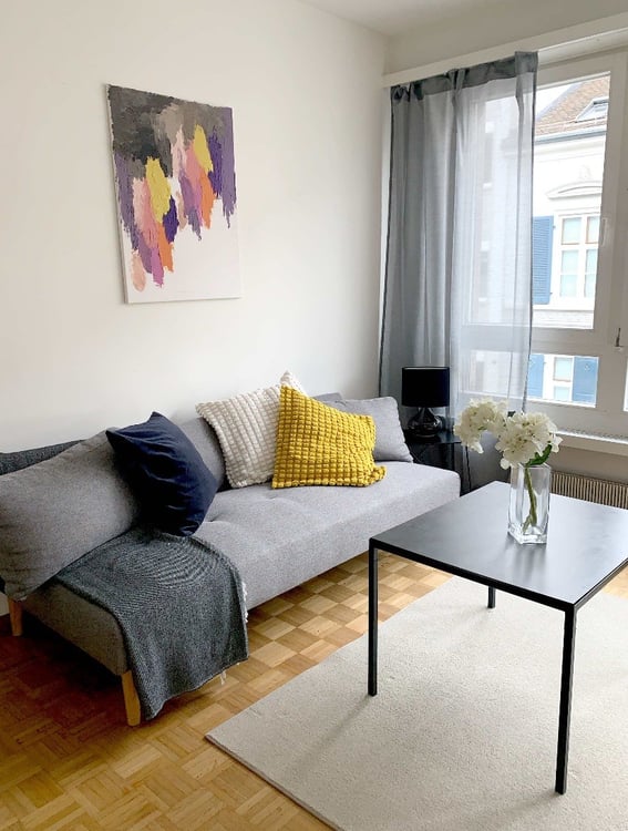 Spacious apartment with unique layout, private garden near historic Spalentor 1