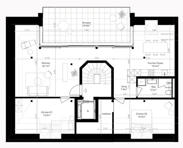 EINZIGARTIGES WOHNERLEBNIS MIT 25m2 DACHTERRASSE 9
