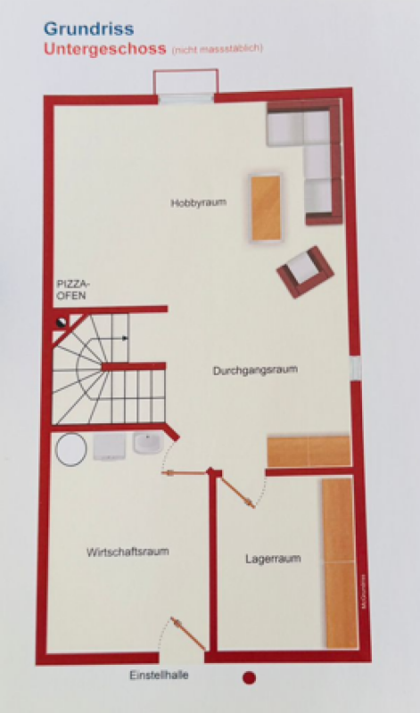 4.5-Zimmer-Eckreihenhaus mit Garten, Garage, Parkplatz & Pizzaofen in Giebenach