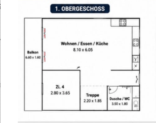 Gepfl. 5.5-Zi.-Whg. im 1. OG eines gepflegten 2-FH mit Balkon, PP & Gartennutzung 22