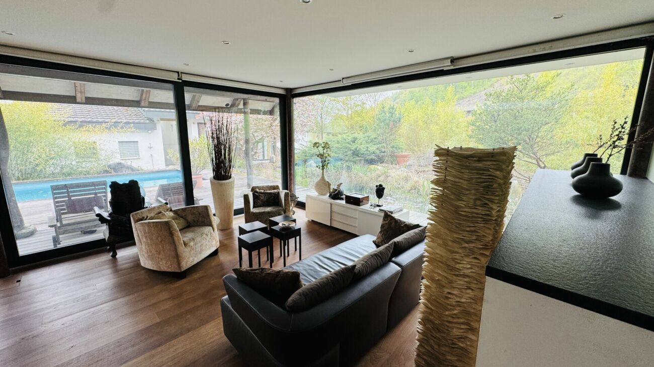 Exklusives Anwesen mit Villa, Nebenhaus, separater Wohneinheit, Praxis, Einstellhalle, Pool u. v. m.