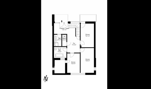 Urbanes Wohnen auf zwei Ebenen - grosszügige Maisonette-Attikawohnung 12