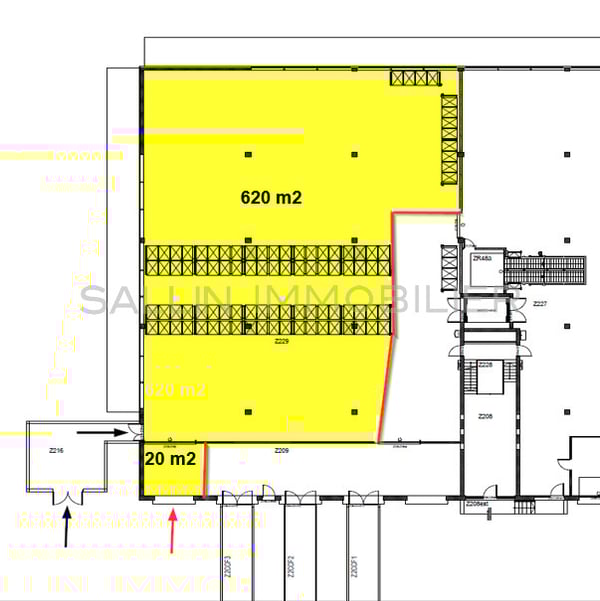 Entrepôt/Halle d'env. 620 m², quai de chargement avec rampe élévatrice 12