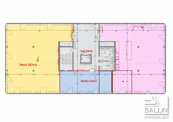 Surfaces admin. récentes de 60 à 360 m² situées au rez & 1er étage 10