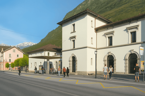 Stazione FFS di Biasca: ufficio Open Space di 19 m2 1