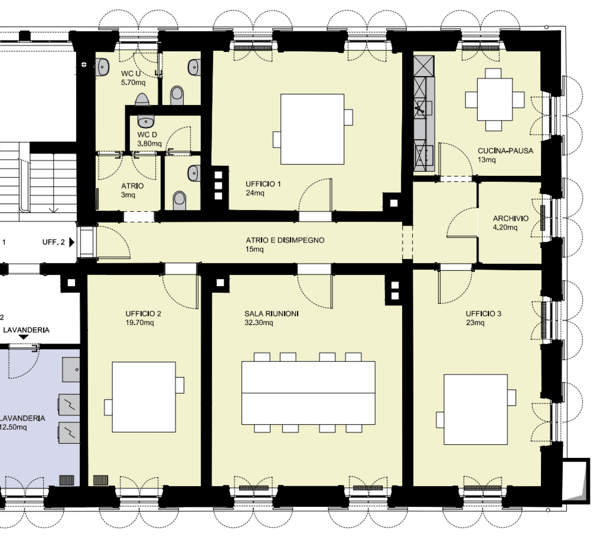 Ufficio di 141,00 m2 al 1. piano in zona centrale e soleggiata 1