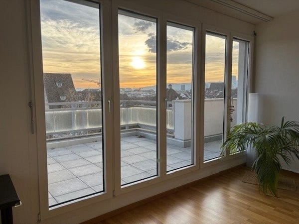Helle Dachwohnung mit Blick über Basel 5