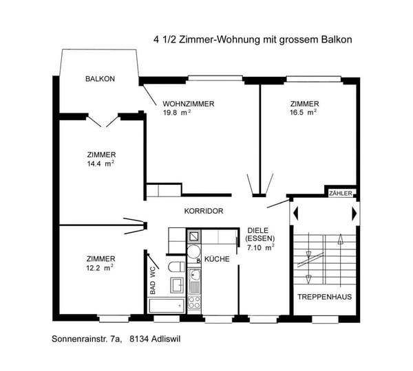 Grosszügige 4.5-Zimmerwohnung in gepflegter Liegenschaft zu vermieten 9