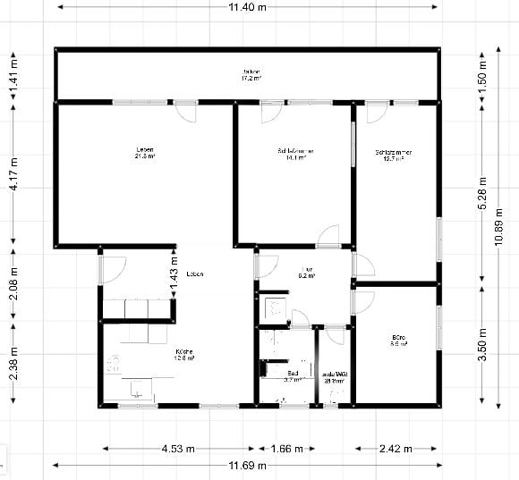 Sehr helle und schöne 1½ Zimmer Wohnung im Hochparterre in gesuchtem Wohnquartier 9