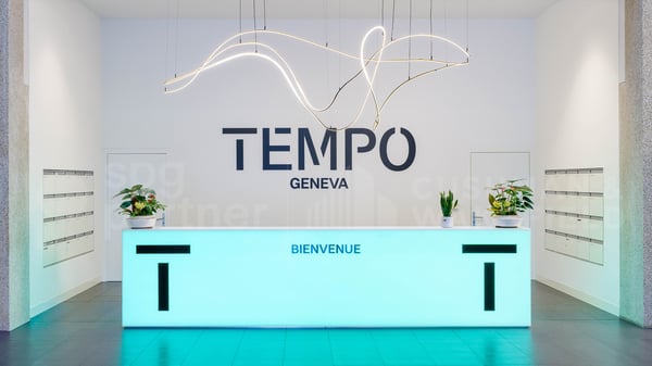 TEMPO - Surfaces high-tech dans bâtiment contemporain certifié BREEAM et MINERGIE 4