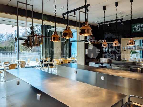 Restaurant de 336 m² avec deux terrasses et dépôt à Charmilles, Genève 5