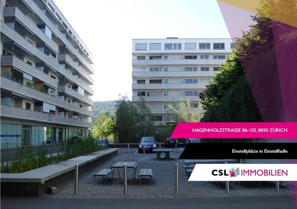 Einstellplatz zu vermieten - Hagenholzstrasse 86-102, 8050 Zürich 9