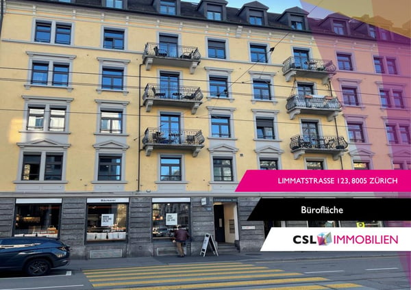 Lichtdurchflutete Bürofläche mit 3 Räumen am Limmatplatz 1