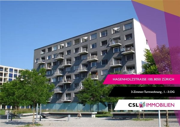 Charmante 3-Zimmer-Turmwohnung in Zürich Oerlikon 1
