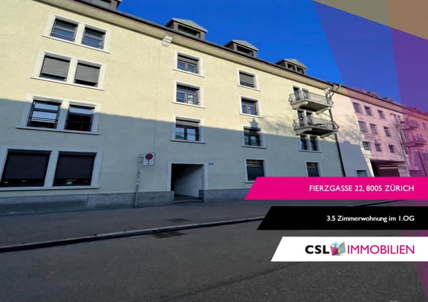 Zentral liegende 3.5-Zimmer-Wohnung am Limmatplatz 1