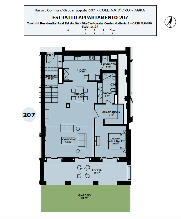 COLLINA D'ORO - LUSSUOSO DUPLEX ARREDATO CON GIARDINO, SERVIZI ALBERGHIERI INCLUSI (rif. 207) 23