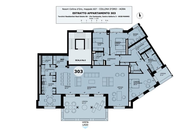 COLLINA D'ORO-AGRA - Lussuoso appartamento di 276 mq con ampia loggia e vista lago (Rif. 303) 31
