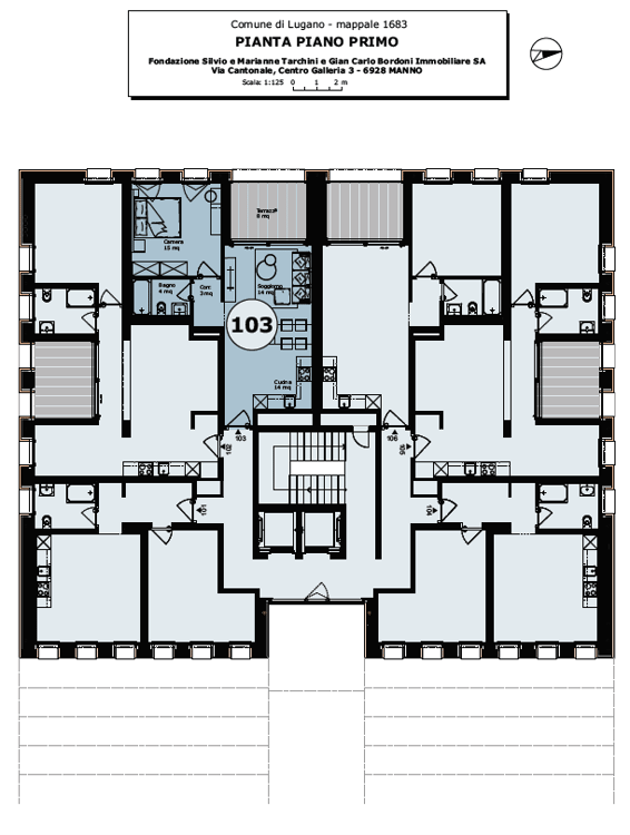 LUGANO CENTRO - AFFITTASI APPARTAMENTO ARREDATO 1.5 LOCALI CON TERRAZZO (rif. 103) 15