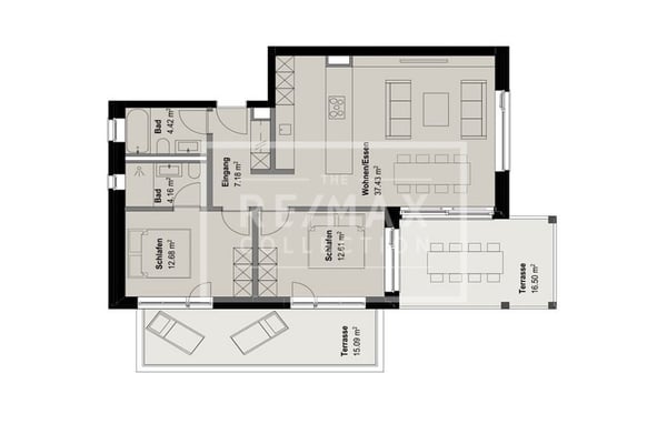 3½-Zimmer-Wohnung Neubau Ganschiersch - ERSTWOHNUNG 7
