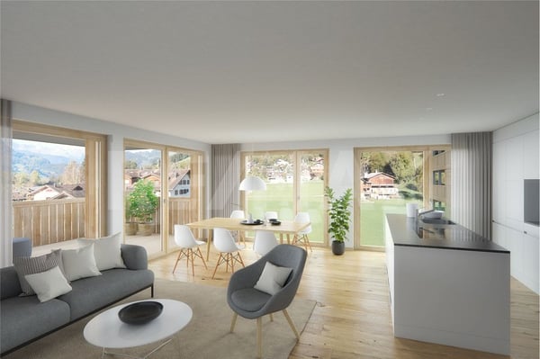 Nachhaltiges Wohnen Garglas.ch -  1-Zimmer-Wohnung F10 mit Anteil an Solarkraft 7