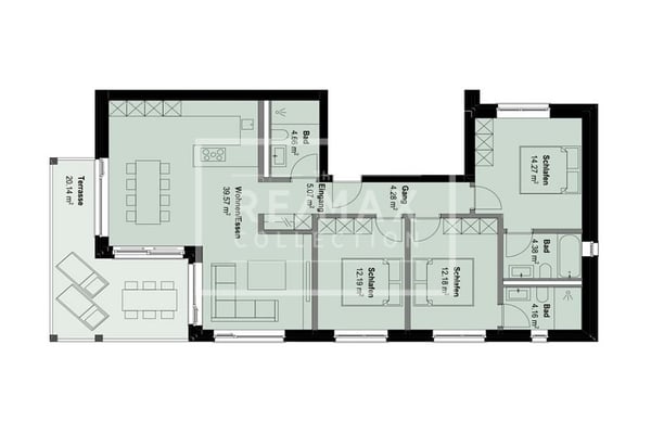 1-Zimmer-Wohnung Nr. 3, 1. OG, Neubau Ganschiersch - ERSTWOHNUNG 7