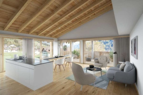 Energieeffizientes wohnen Garglas.ch: 3½-Zimmer-Wohnung C8 mit Anteil an Solarkraft 1