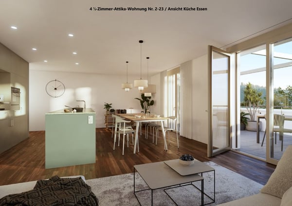 ATTIKA MIT WEITBLICK | TERRASSE UND LOGGIA | VIEL RAUM UND LICHT | BAUSTART ERFOLGT 2